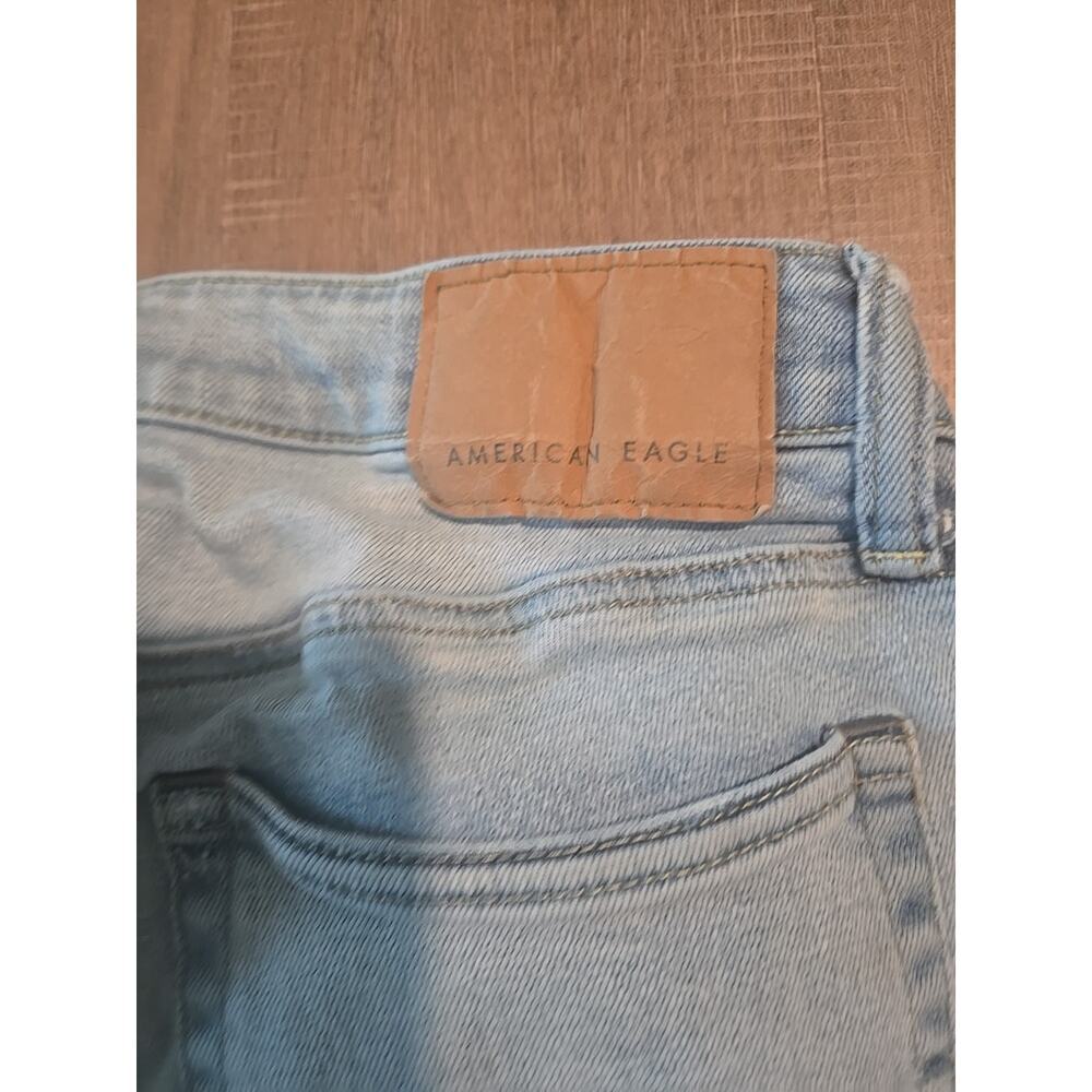 American Eagle Outfitters Skinny Light Blue Distressed Denim Jeans Women - Picture 16 of 16